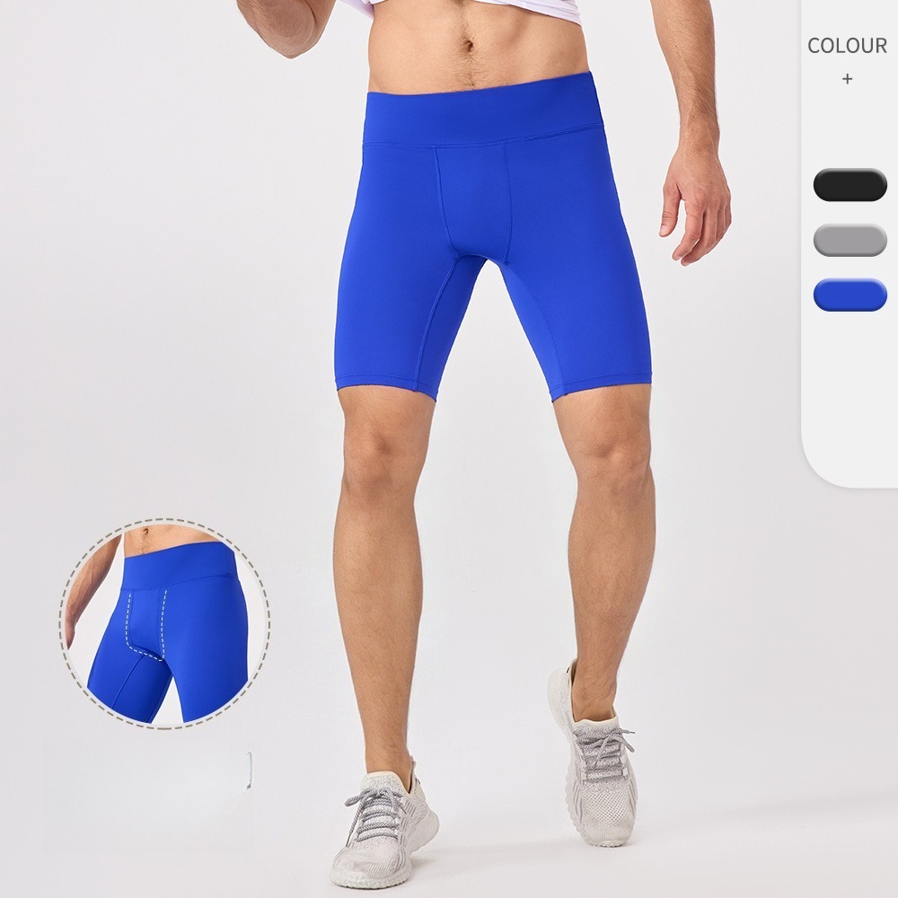 Pilates Yoga Training - Men 5 Inch Compression Yoga Shorts