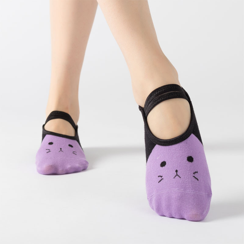 Pilates Yoga Gifts - Cute Cat Cartoon Yoga Socks Women