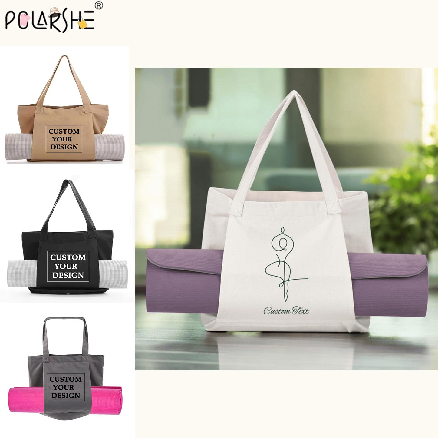 Custom Yoga Mat Tote Bag Perso - Yoga Mat Bag Carrier 评论和价格