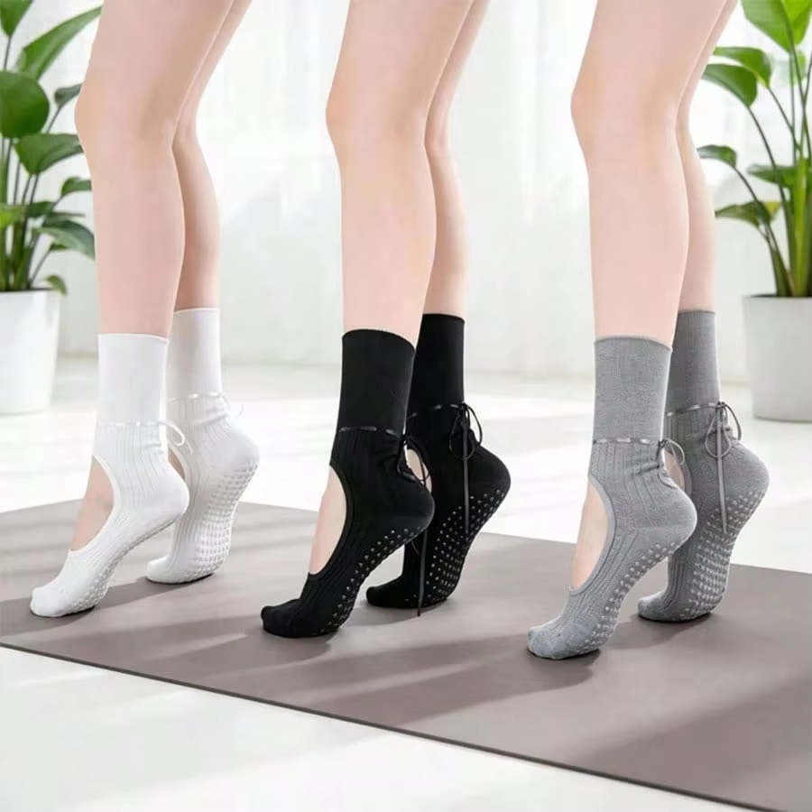 New Cotton Yoga Socks with Rub - Pilates Yoga Hose 评论和价格