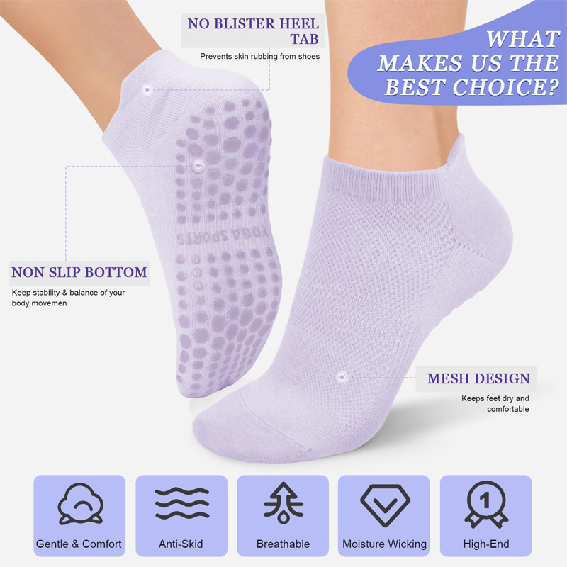 3 Pairs Yoga Socks for Women B - Pilates Yoga Hose 评论和价格