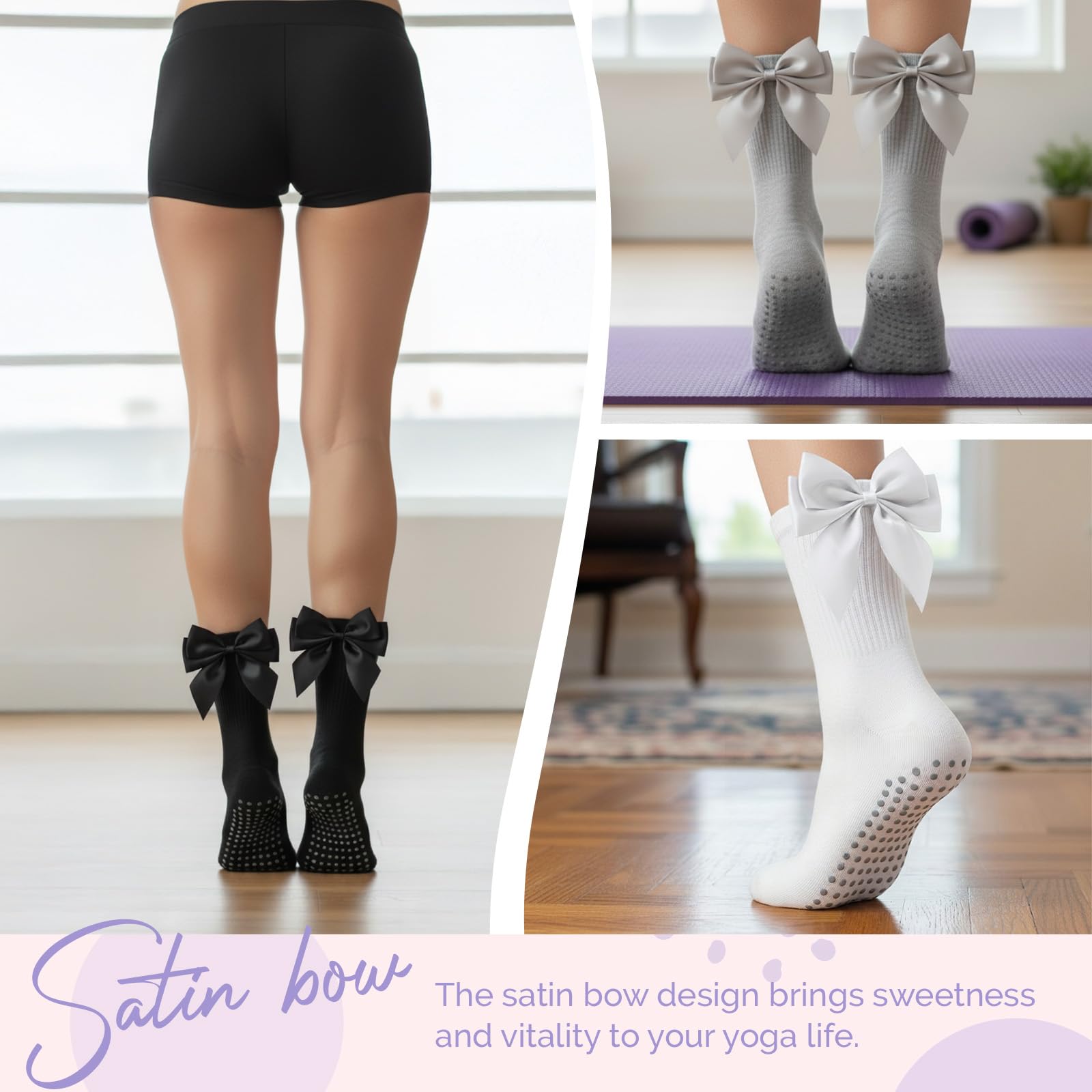 3 Pairs of Women's Non-Slip Pi - Pilates Yoga Gifts 评论和价格
