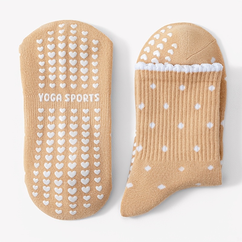 Women's brown yoga socks, whit - Pilates Yoga Gifts 评论和价格