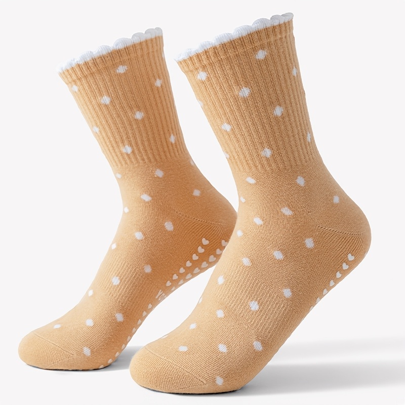 Women's brown yoga socks, whit - Pilates Yoga Gifts 评论和价格
