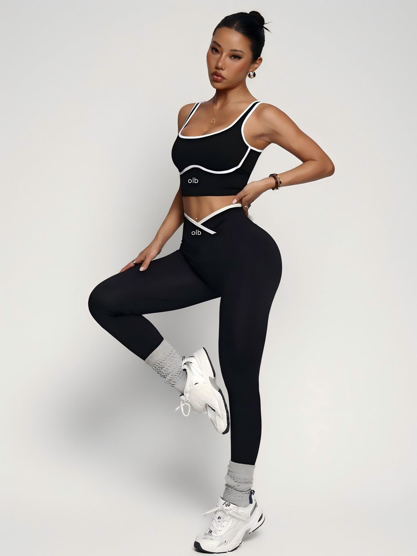 2-piece new sports bra vest pa - Pilates Yoga Set 评论和价格