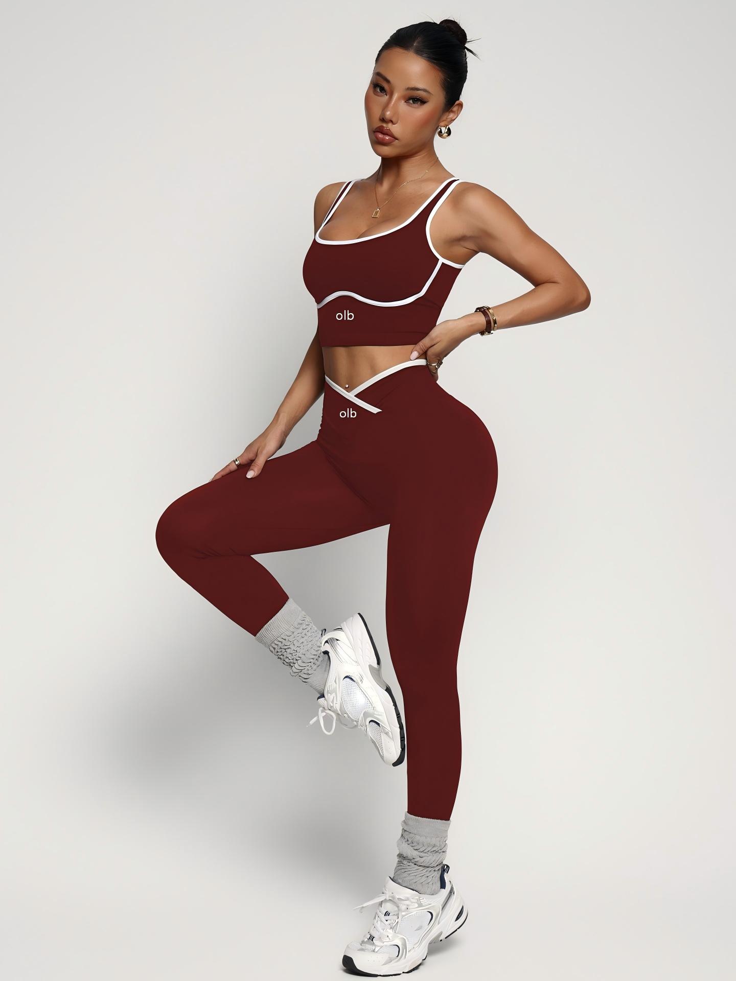 2-piece new sports bra vest pa - Pilates Yoga Set 评论和价格