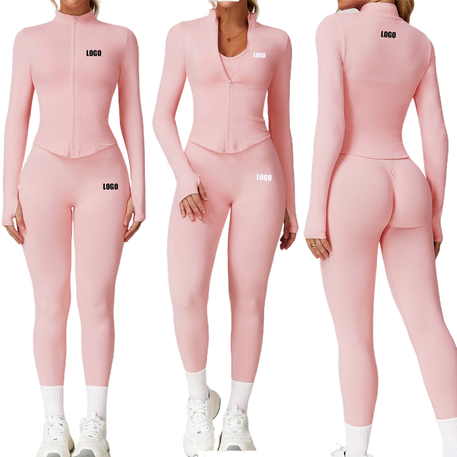 Custom LOGO women's seamless y - Pilates Yoga Set 评论和价格