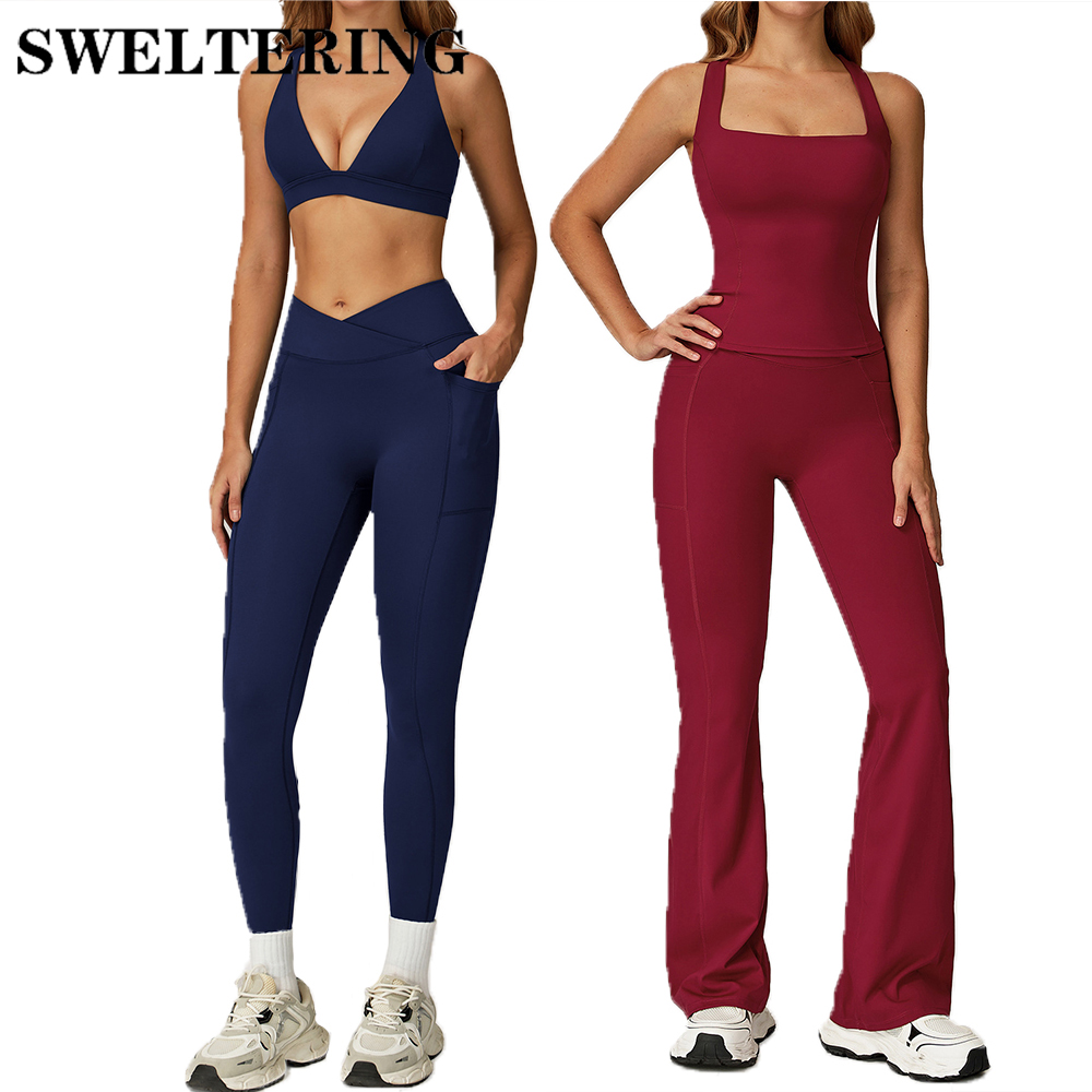 2PCS Fitness Suit Yoga Pilates - Pilates Yoga Legging 评论和价格