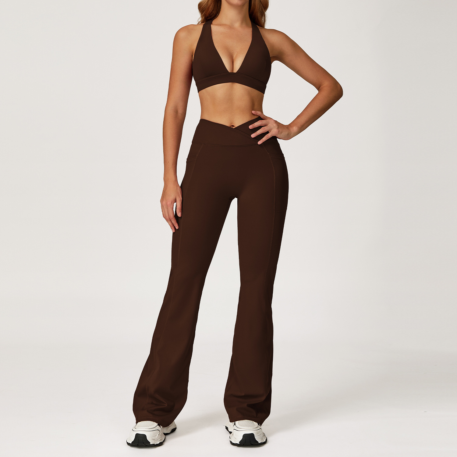 2PCS Fitness Suit Yoga Pilates - Pilates Yoga Legging 评论和价格