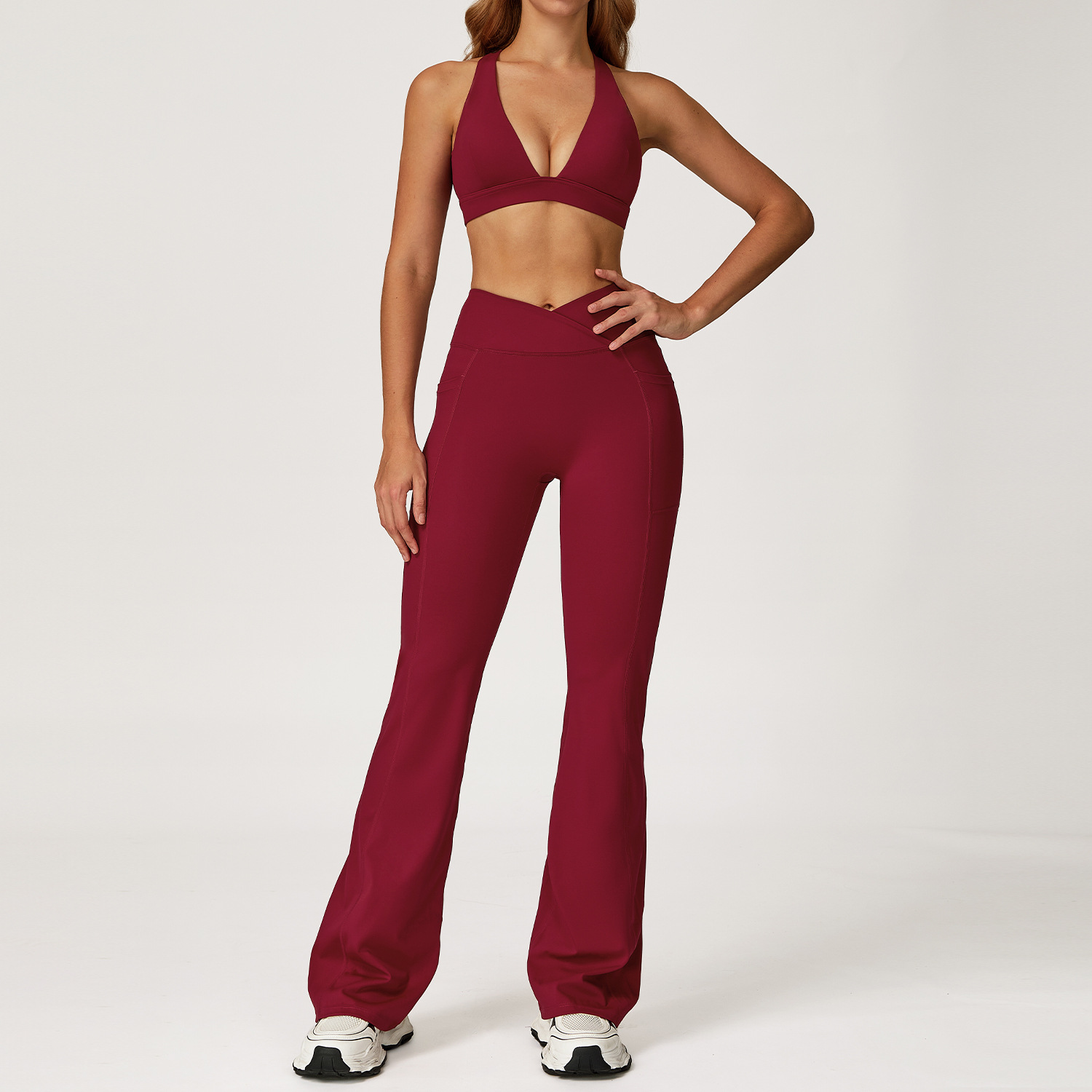 2PCS Fitness Suit Yoga Pilates - Pilates Yoga Legging 评论和价格