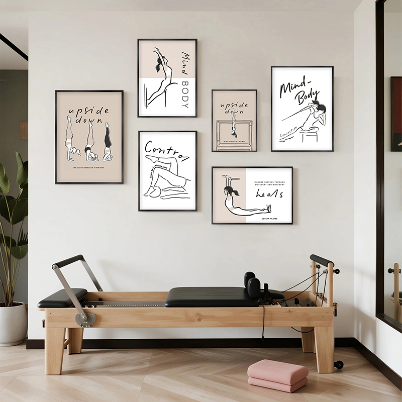 Pilates Pose Art Prints Modern - Pilates Yoga Movement 评论和价格