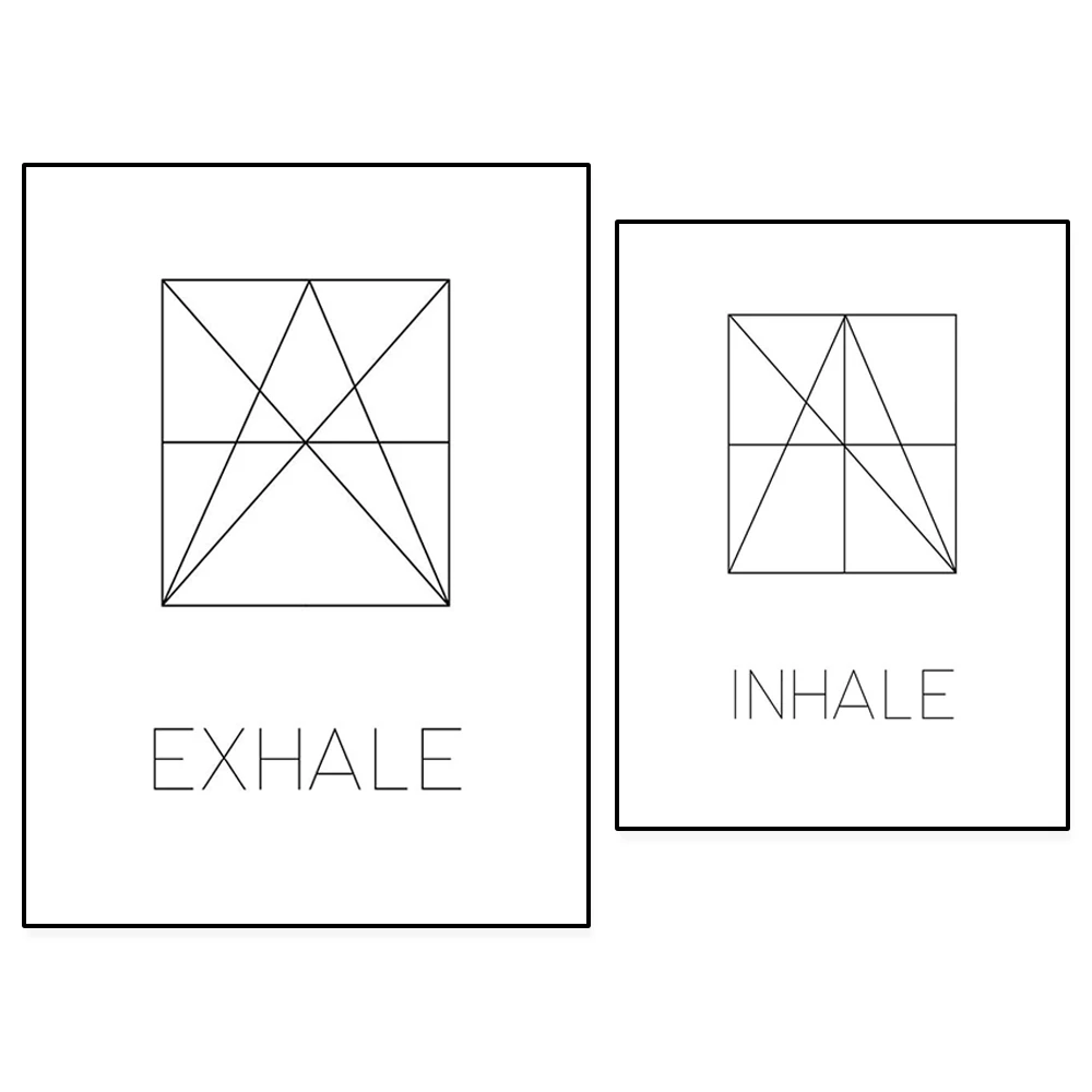 Breathe Breathe Print, Wall Ar - Pilates Yoga Gifts 评论和价格