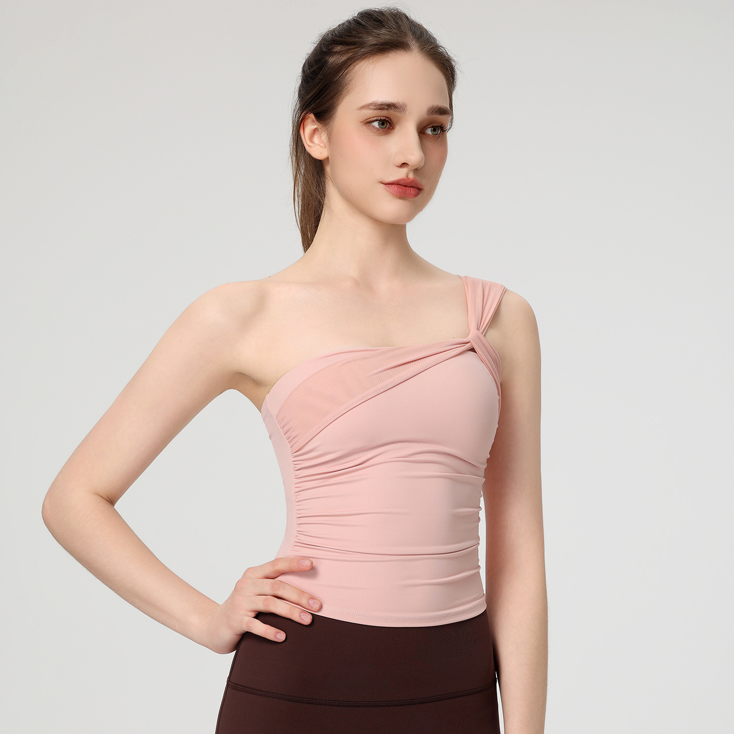 Women's Sexy Sloping Shoulder  - Pilates Yoga Hose 评论和价格