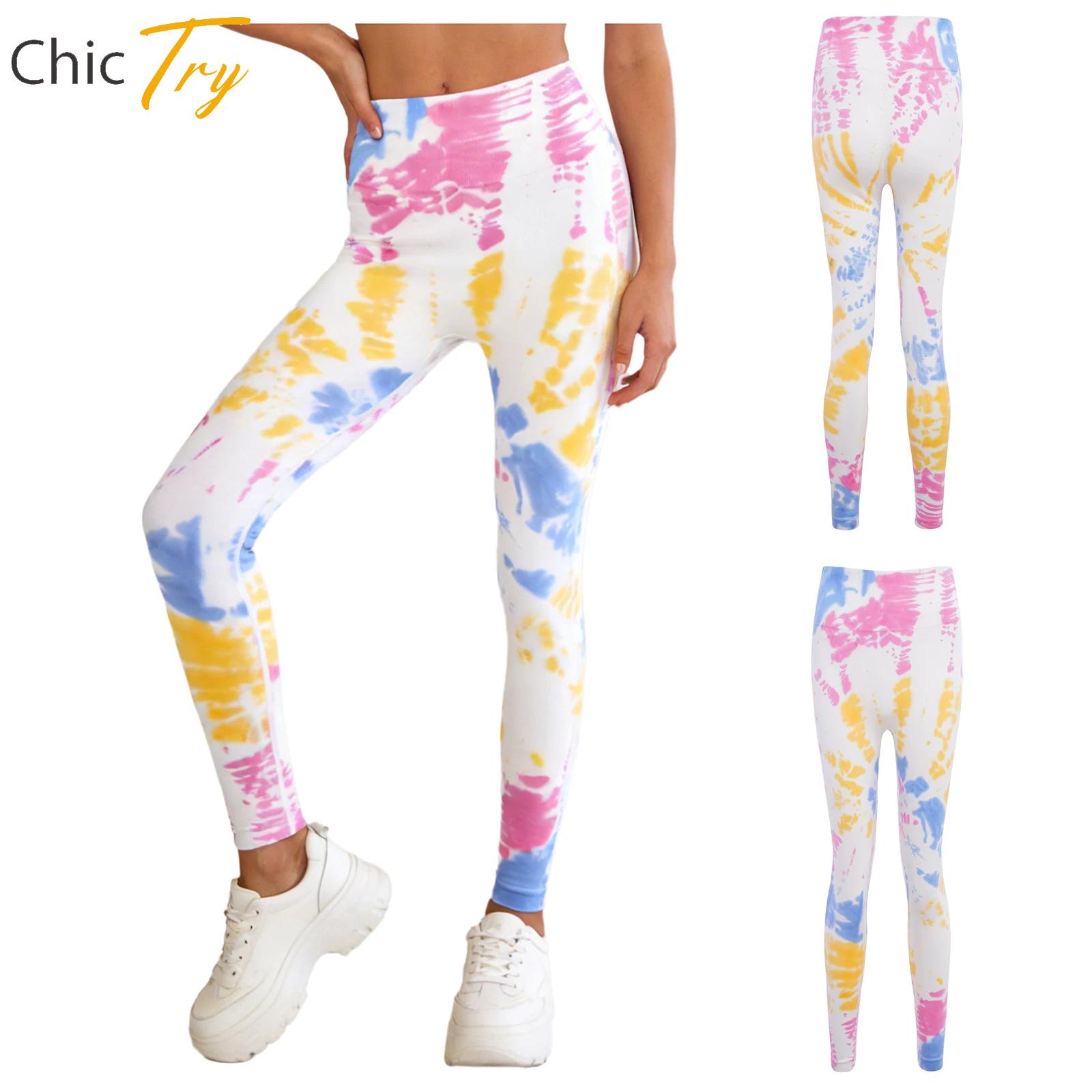 Womens Tie-Dyed Stretchy Gym Y - Pilates Yoga Legging 评论和价格