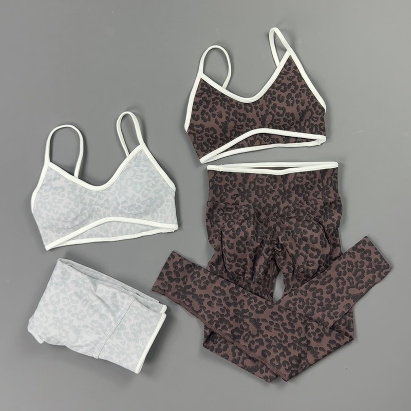 2 Pieces Yoga Set Women Leopar - Pilates Yoga Legging 评论和价格