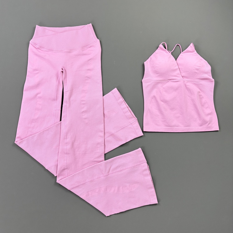 2Pcs Women Seamless Yoga Worko - Pilates Yoga Legging 评论和价格